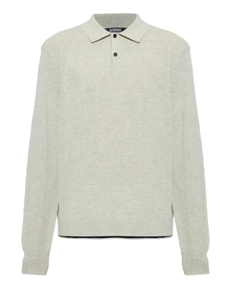 Jacquemus Abbraccio Pullover mit Poloshirtkragen - Grau Grau