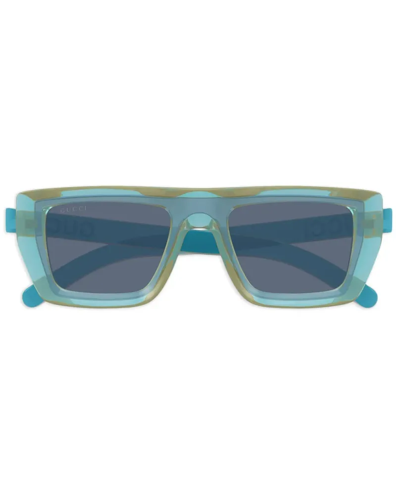 Gucci Sonnenbrille mit transparentem Gestell - Blau Blau