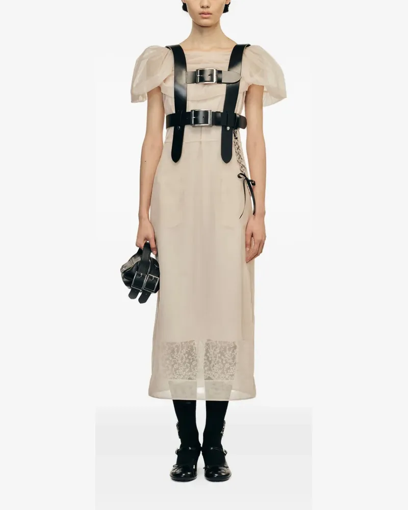 Simone Rocha buckle chain midi dress - Nude Nude
