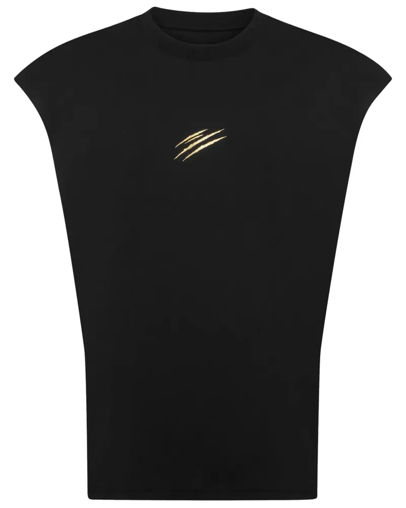 Philipp Plein Label Tanktop - Schwarz Schwarz