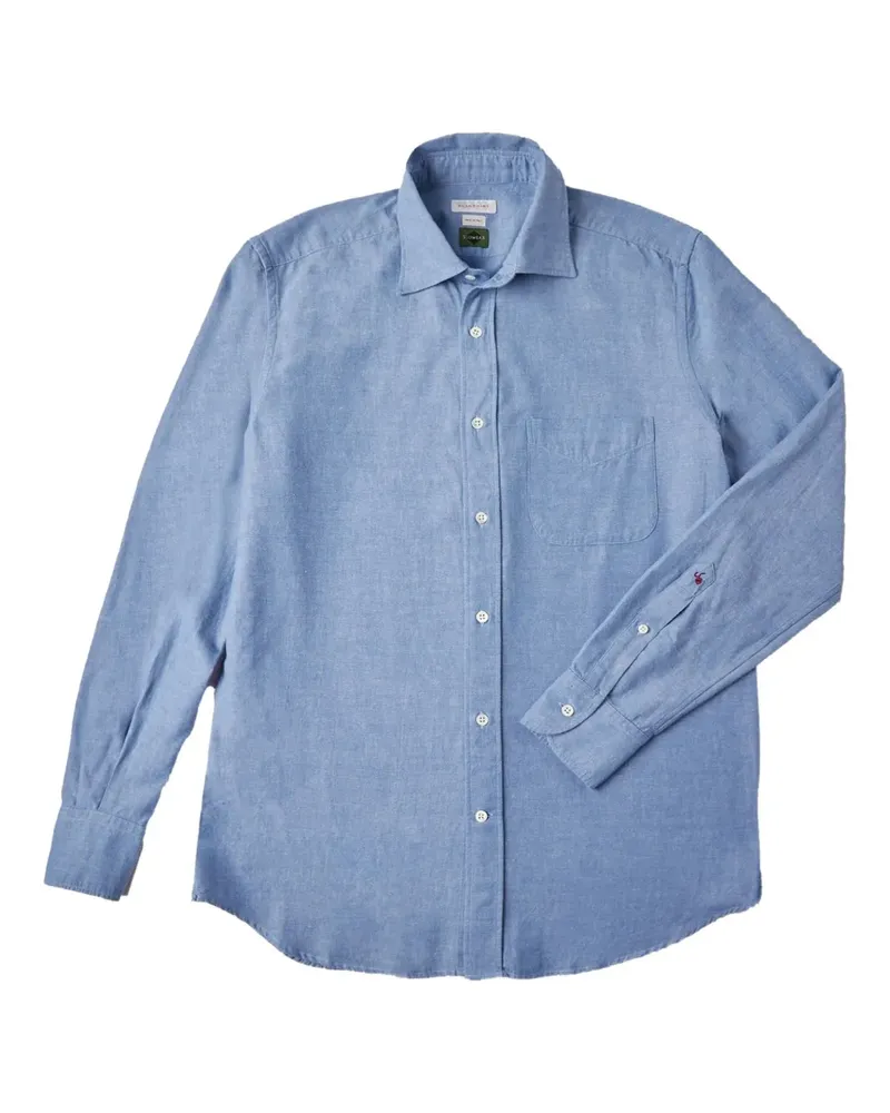 Glanshirt Klassisches Hemd - Blau Blau