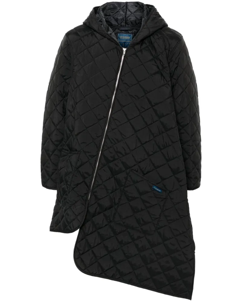 Comme des Garçons Asymmetrischer Parka - Schwarz Schwarz