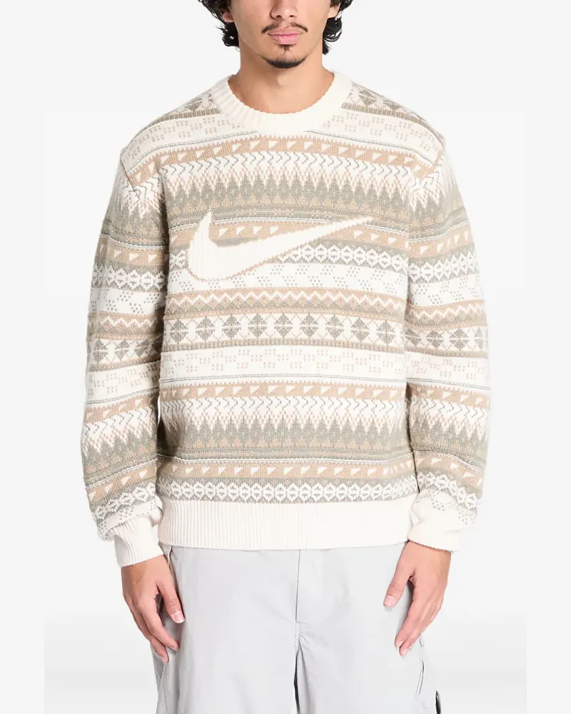 Nike Pullover mit Fair-Isle-Muster - Nude Nude