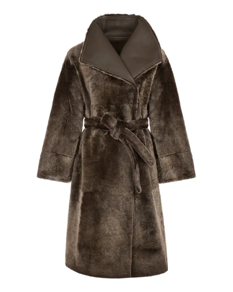 Yves Salomon Wendbarer Mantel aus Shearling - Braun Braun