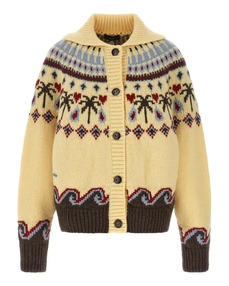 Alanui Sweet Winter Cardigan aus Jacquard-Strick - Gelb Gelb