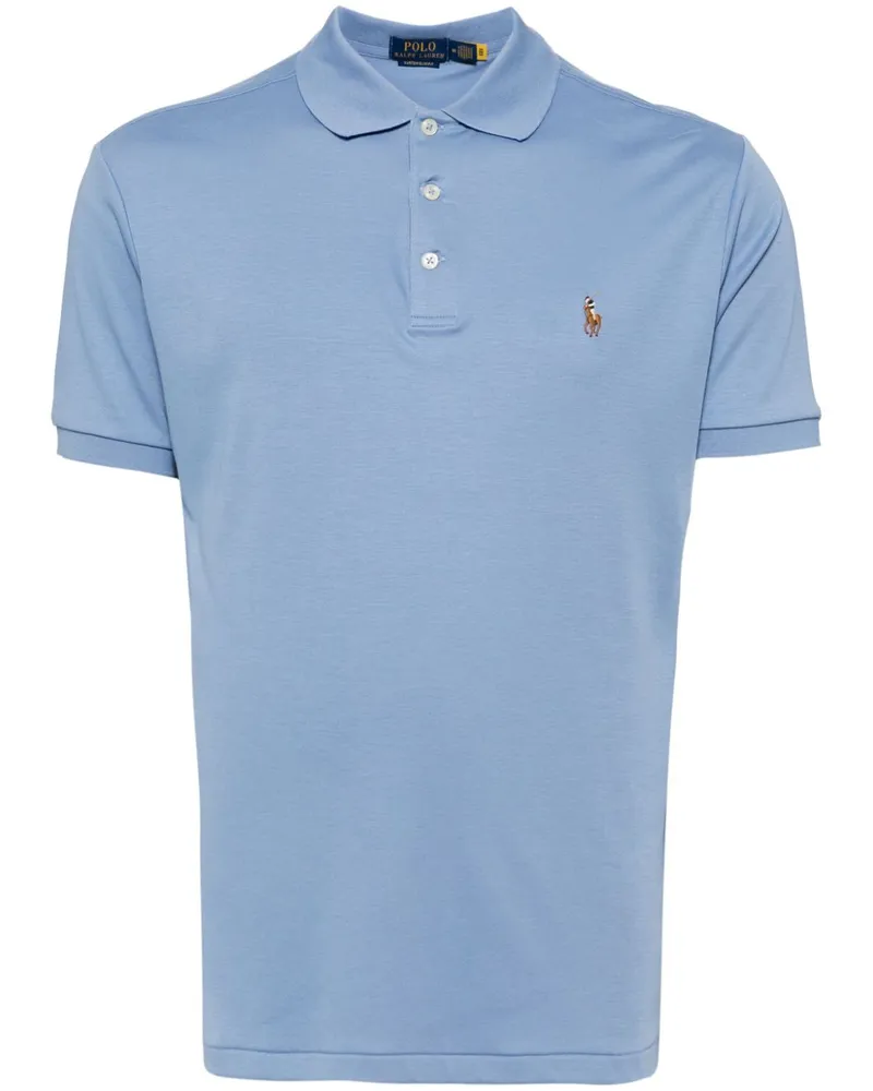 Ralph Lauren Poloshirt mit Polo Pony-Stickerei - Blau Blau