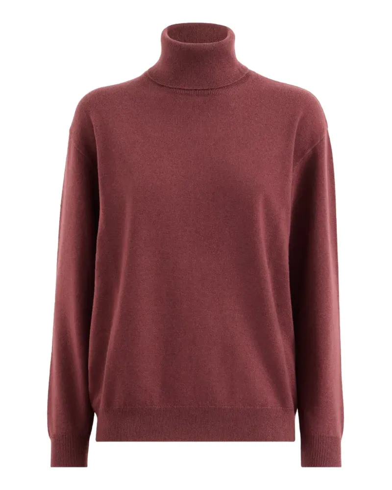 Brunello Cucinelli Rollkragenpullover aus Kaschmir mit Monili - Rot Rot