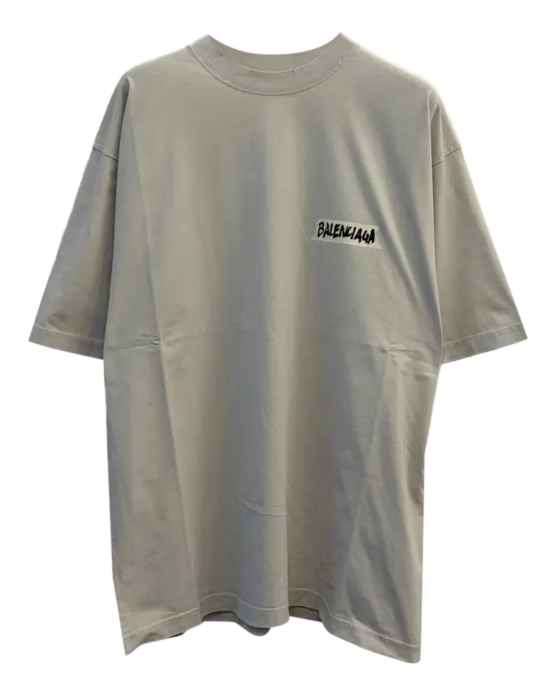 Balenciaga logo-detail T-shirt - Grau Grau