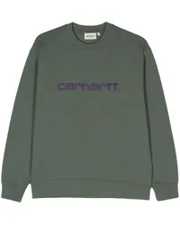 Carhartt WIP Sweatshirt mit Logo-Stickerei Grün