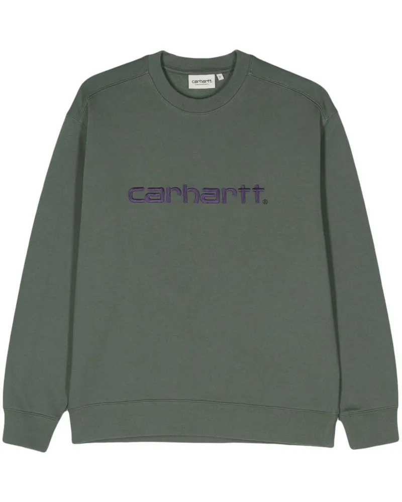 Carhartt WIP Sweatshirt mit Logo-Stickerei - Grün Grün