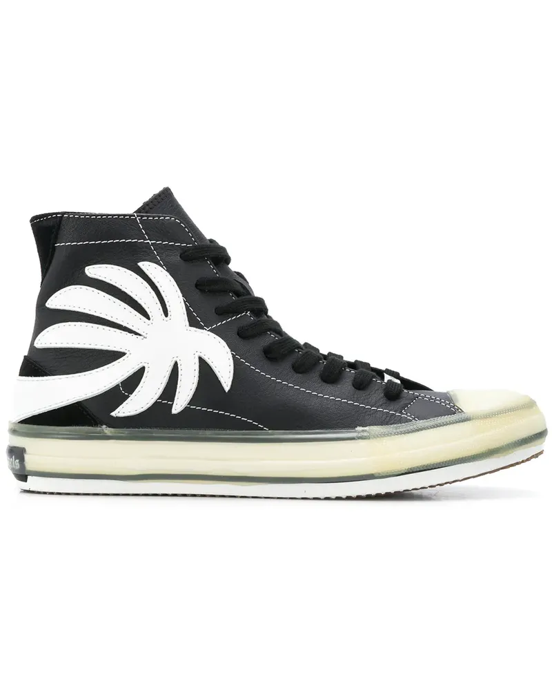 Palm Angels High-Top-Sneakers mit Palme - Schwarz Schwarz