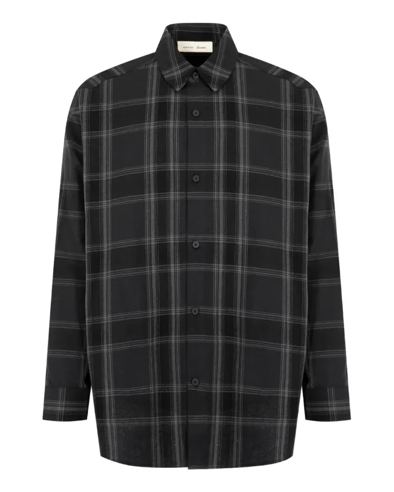 Fear of God Klassisches Flanellhemd - Schwarz Schwarz