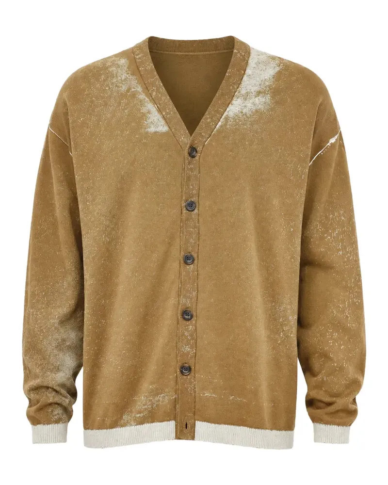 Diesel K-Larence Cardigan mit ausgeblichenem Effekt - Braun Braun