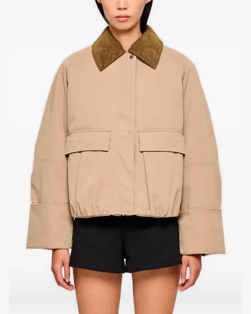 OOF WEAR Jacke mit Cordkragen - Nude Nude