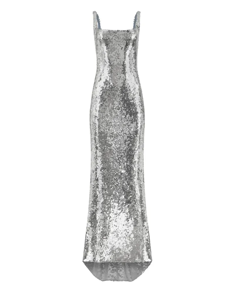 16ARLINGTON Electra Abendkleid mit Pailletten - Silber Silber