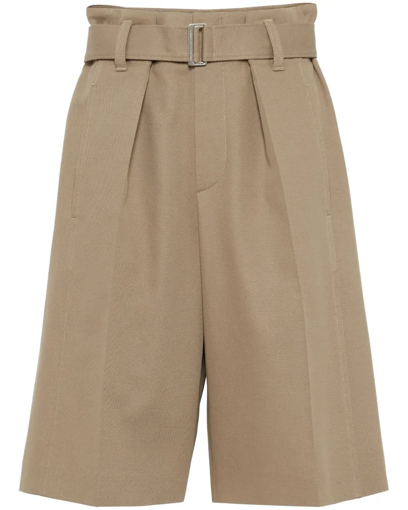Brunello Cucinelli Klassische Bermudas mit Gürtel - Nude Nude