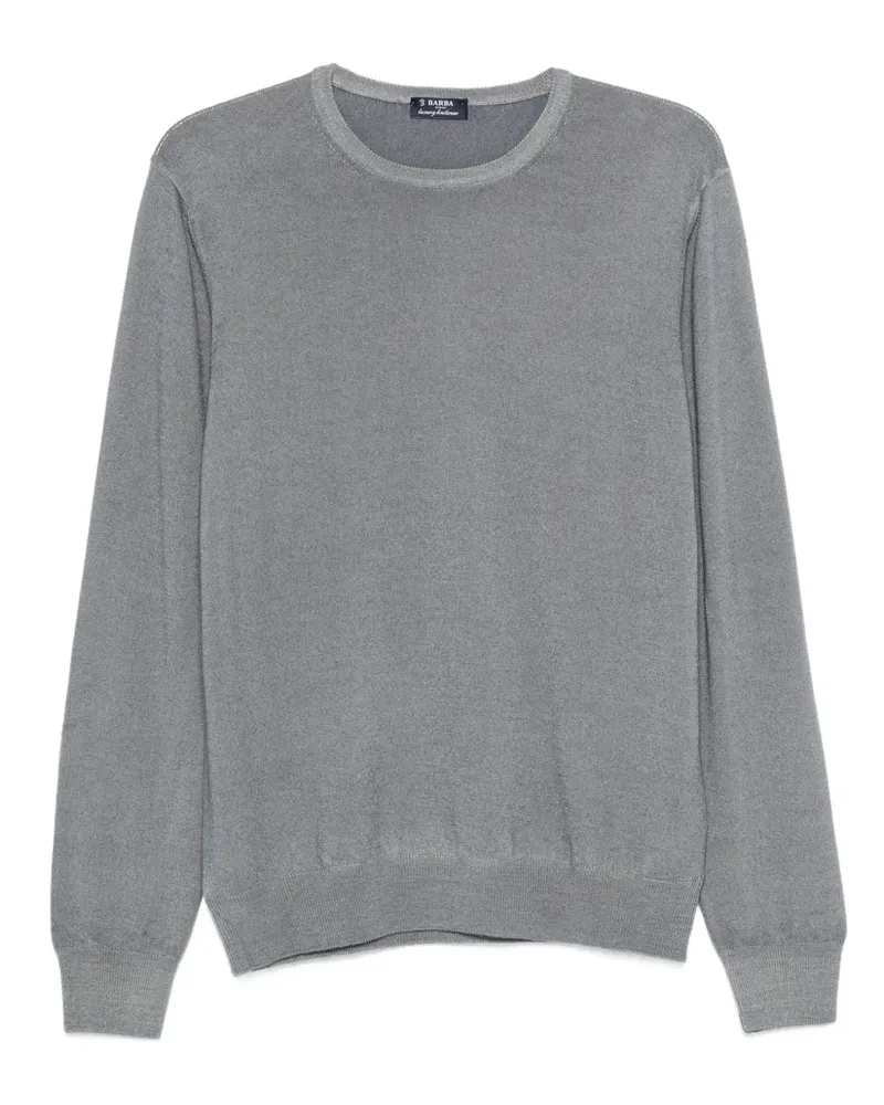 BARBA Pullover mit rundem Ausschnitt - Grau Grau