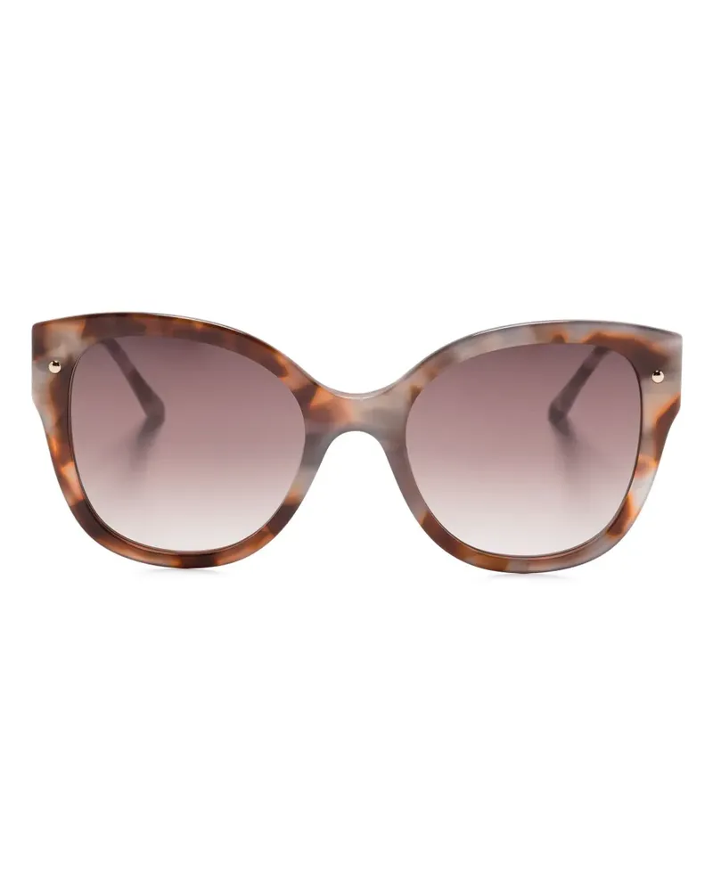 Carolina Herrera New York Sonnenbrille mit Oversized-Gestell - Braun Braun