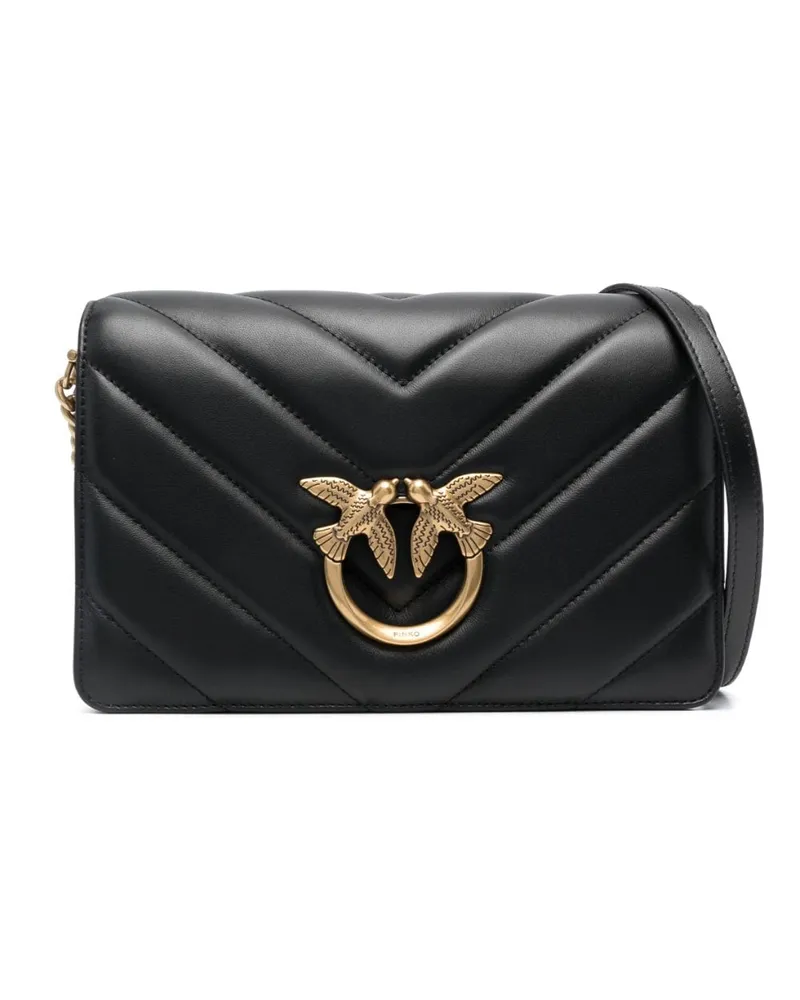 Pinko Gesteppte Love Schultertasche - Schwarz Schwarz