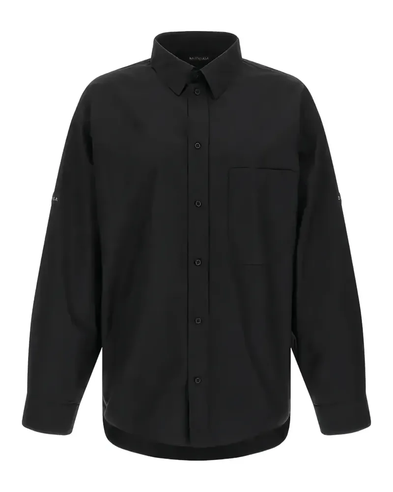 Balenciaga Hemdjacke mit Knopfleiste - Schwarz Schwarz