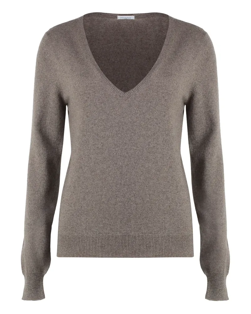 Malo Gestrickter Kaschmirpullover - Braun Braun