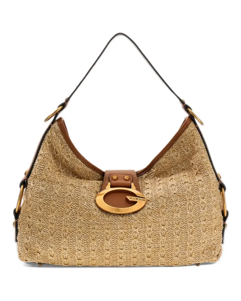 Guess Große Camden Schultertasche - Nude Nude
