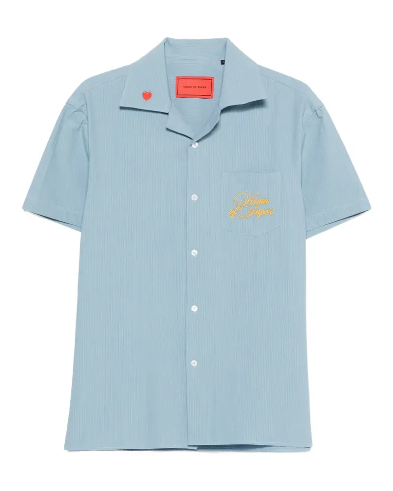 Vision Of Super logo-embroidered shirt - Blau Blau