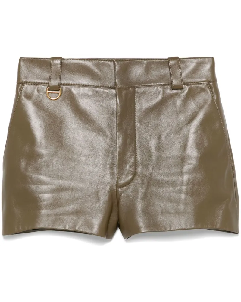 Chloé Shorts aus Leder - Grün Grün