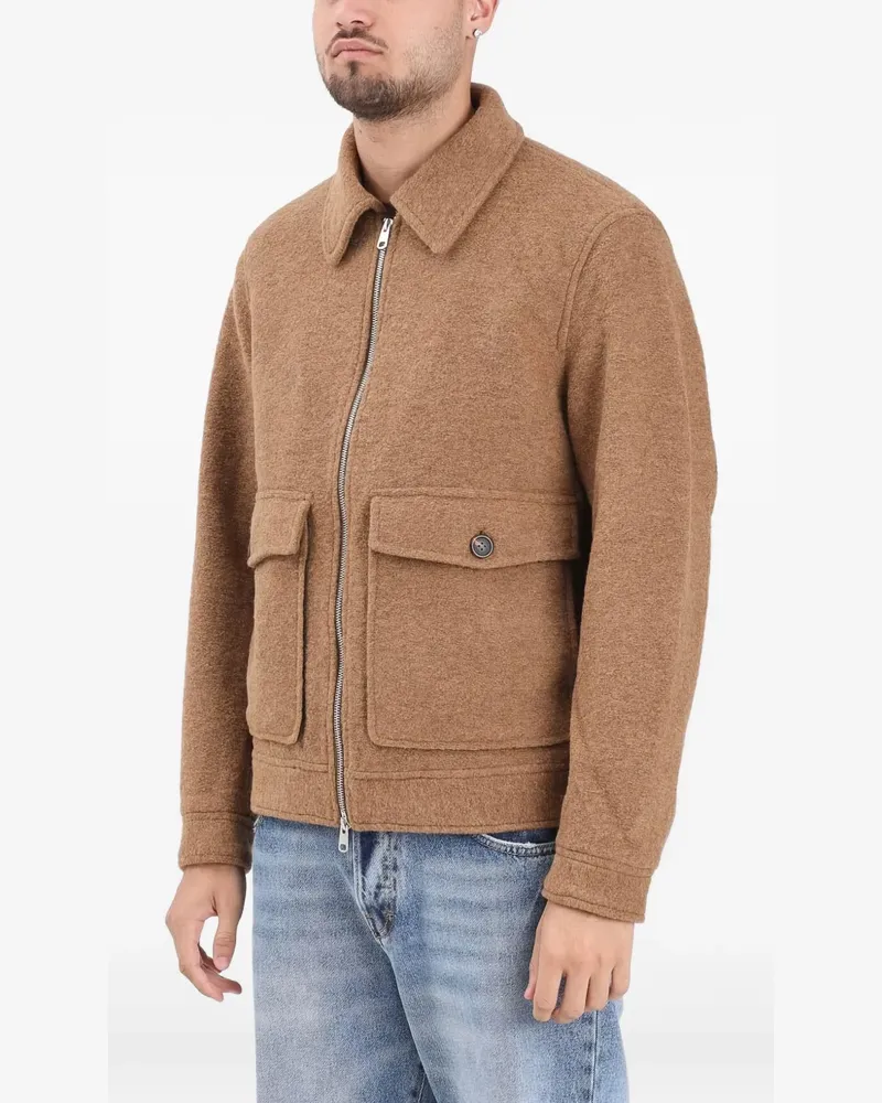 Selected Jakob Wolljacke - Braun Braun