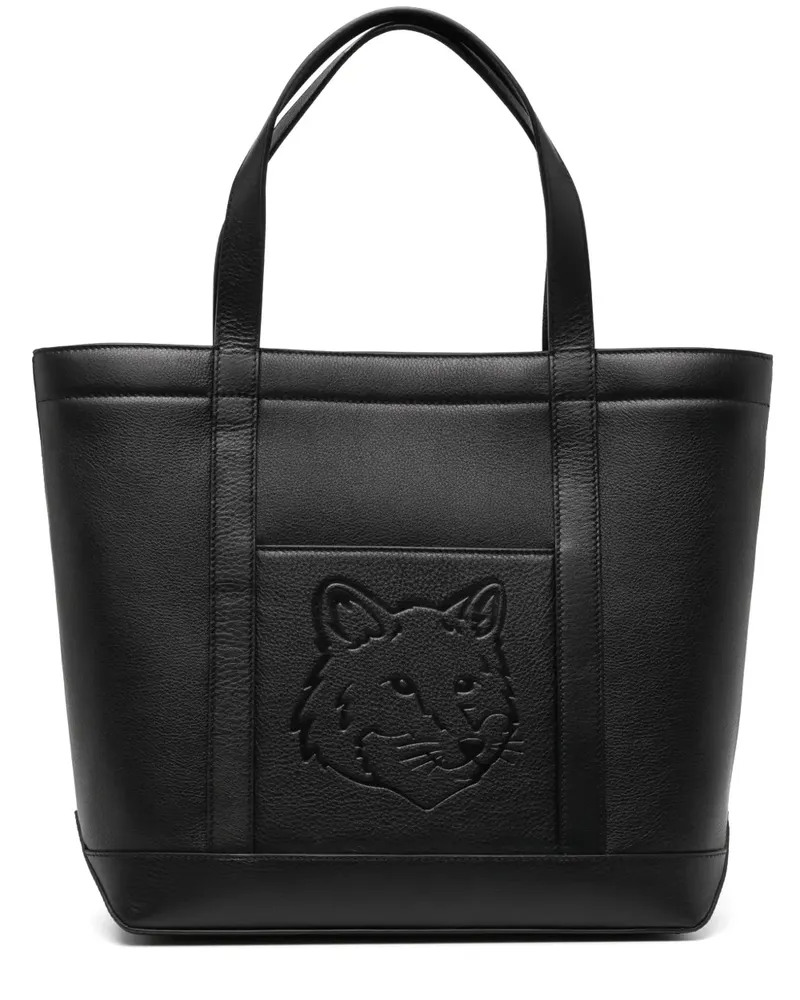 Kitsuné Mittelgroße Fox Head Tote Bag - Schwarz Schwarz
