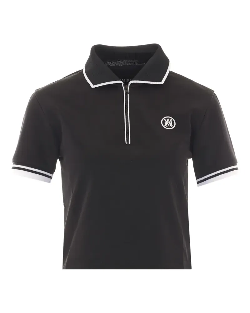 Amiri Ma embroidered-logo polo shirt - Schwarz Schwarz