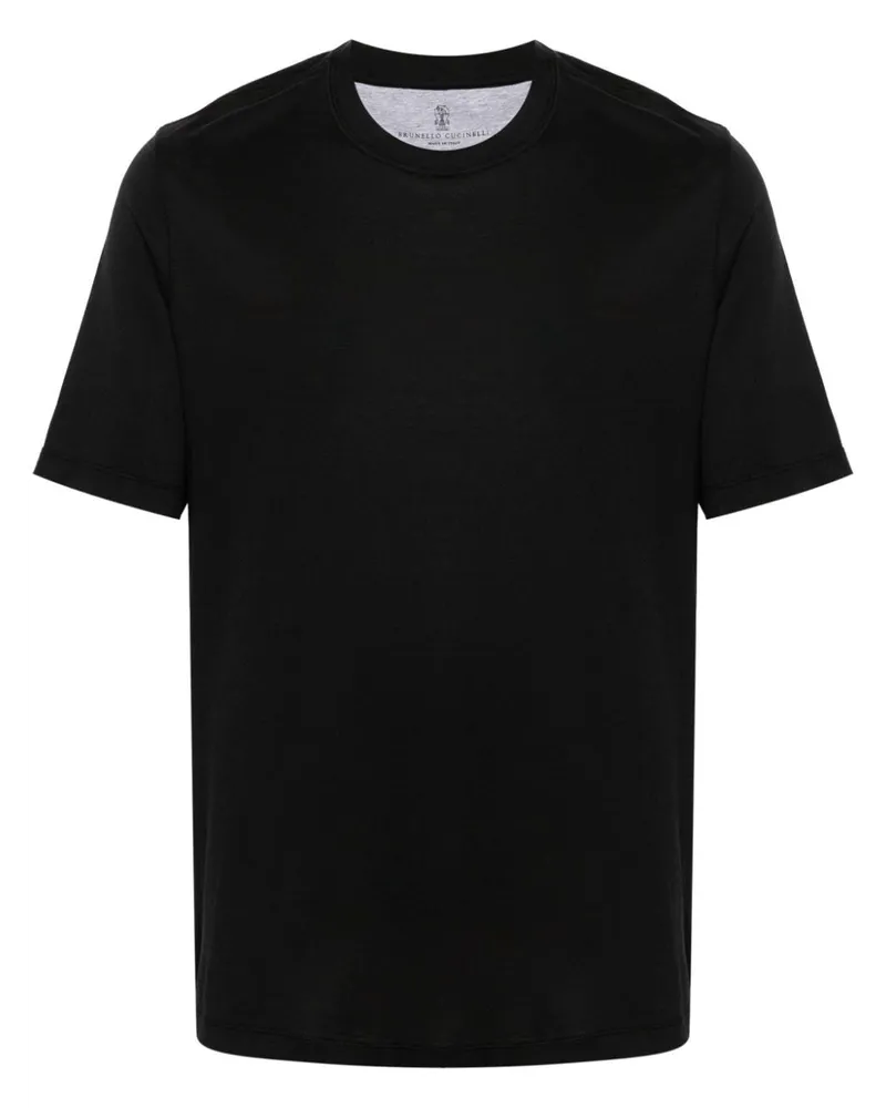 Brunello Cucinelli T-Shirt mit Rundhalsausschnitt - Schwarz Schwarz