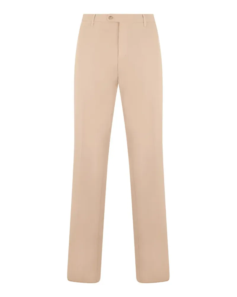 Fedeli straight-cut belt-loops trousers - Nude Nude