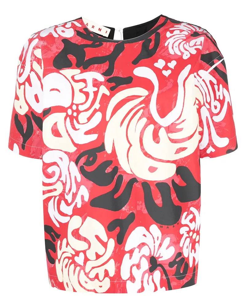 Marni Hemd mit grafischem Print - Rot Rot