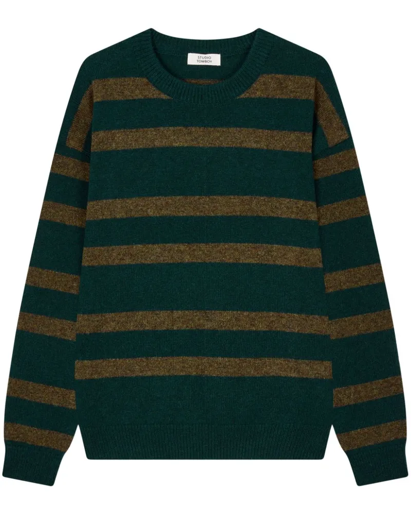 STUDIO TOMBOY Gestreifter Pullover - Grün Grün