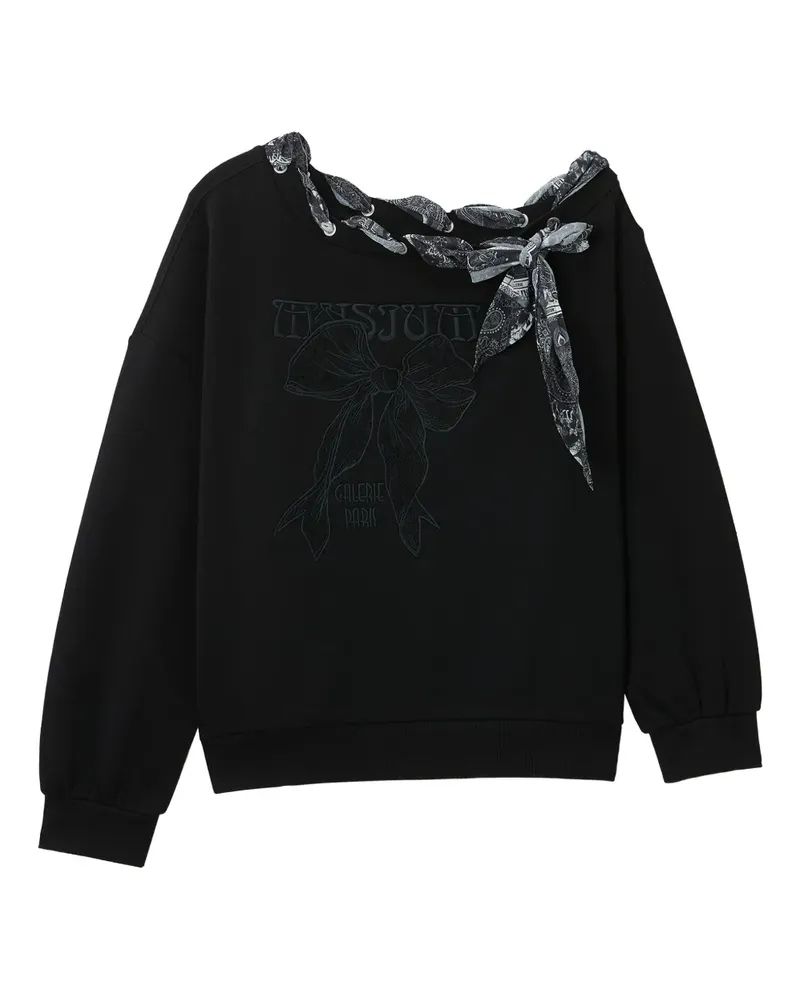 Musium Div. Sweatshirt mit Schleife - Schwarz Schwarz