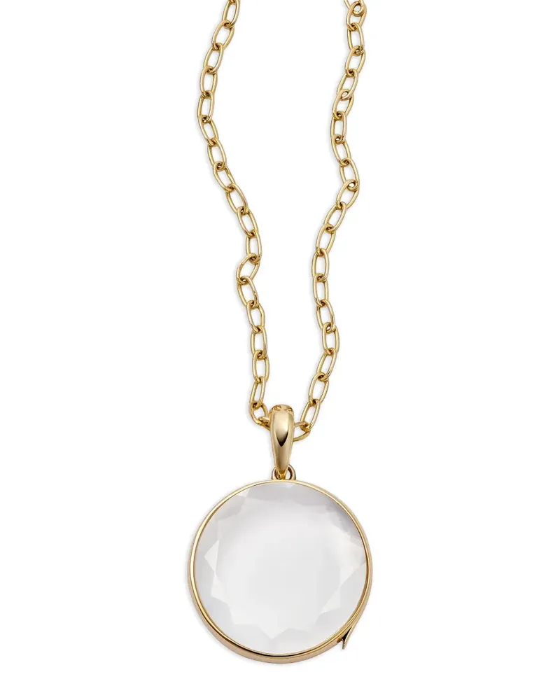 Loquet 18K yellow gold sapphire crystal necklace Gold