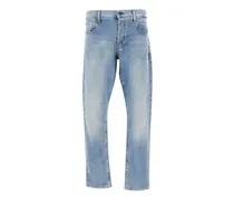 3301 Tapered-Jeans mit Stone-Wash-Effekt - Blau