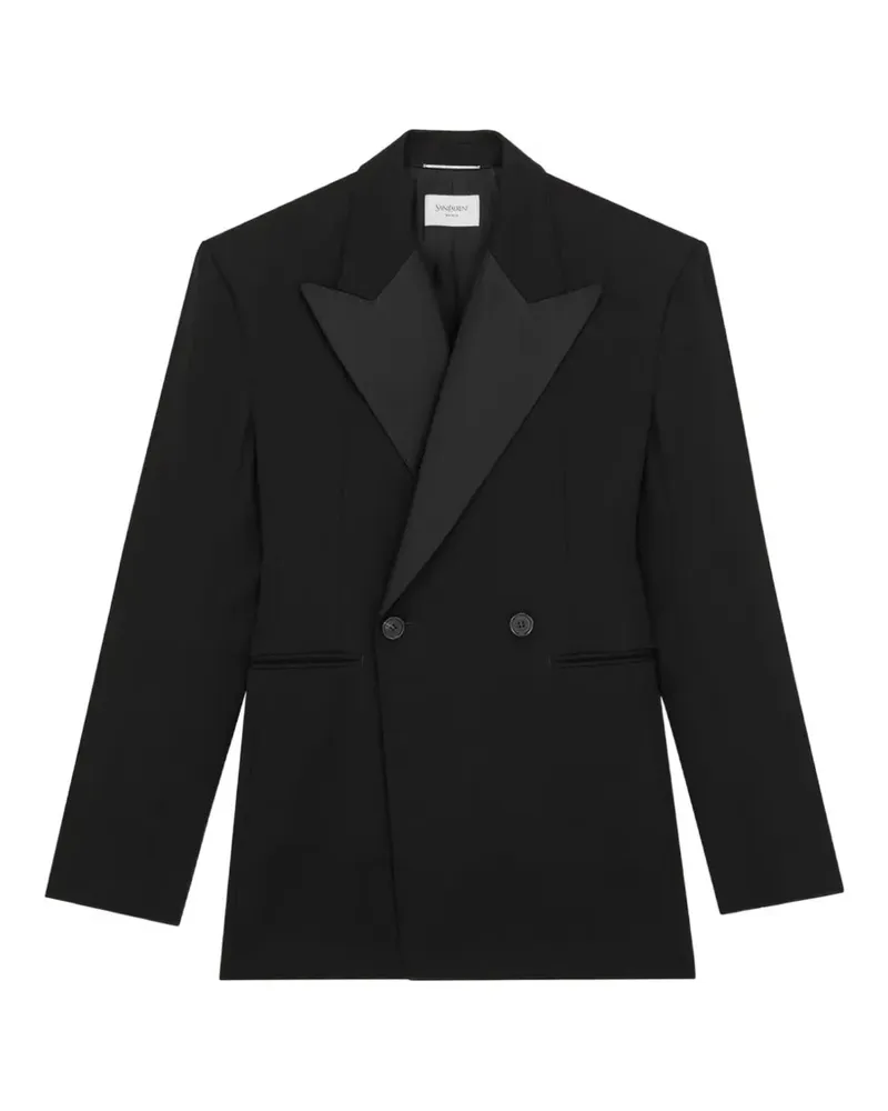 Saint Laurent Doppelreihiges Sakko - Schwarz Schwarz