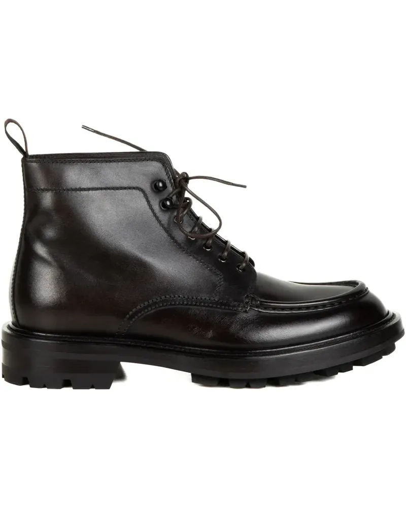 Neil Barrett Schnürstiefel mit Kontrasteinsatz - Braun Braun