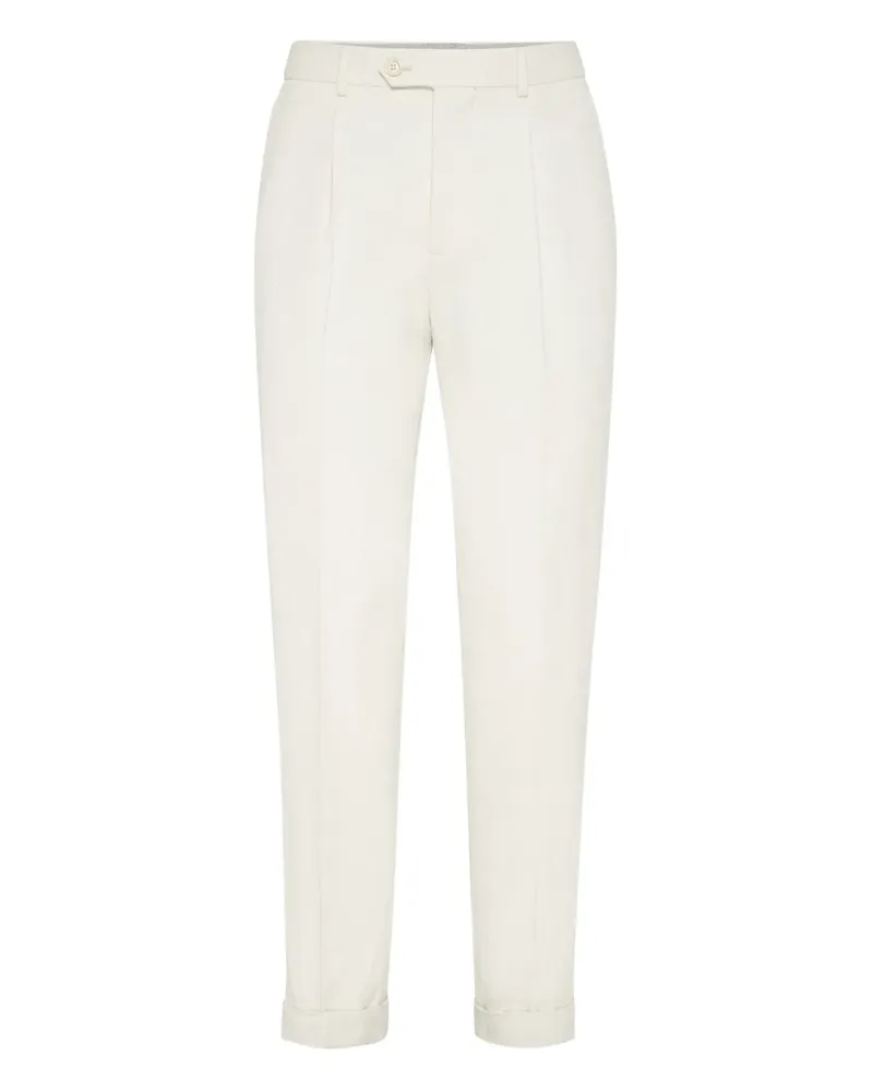 Brunello Cucinelli Hose mit geradem Bein - Weiß Weiß