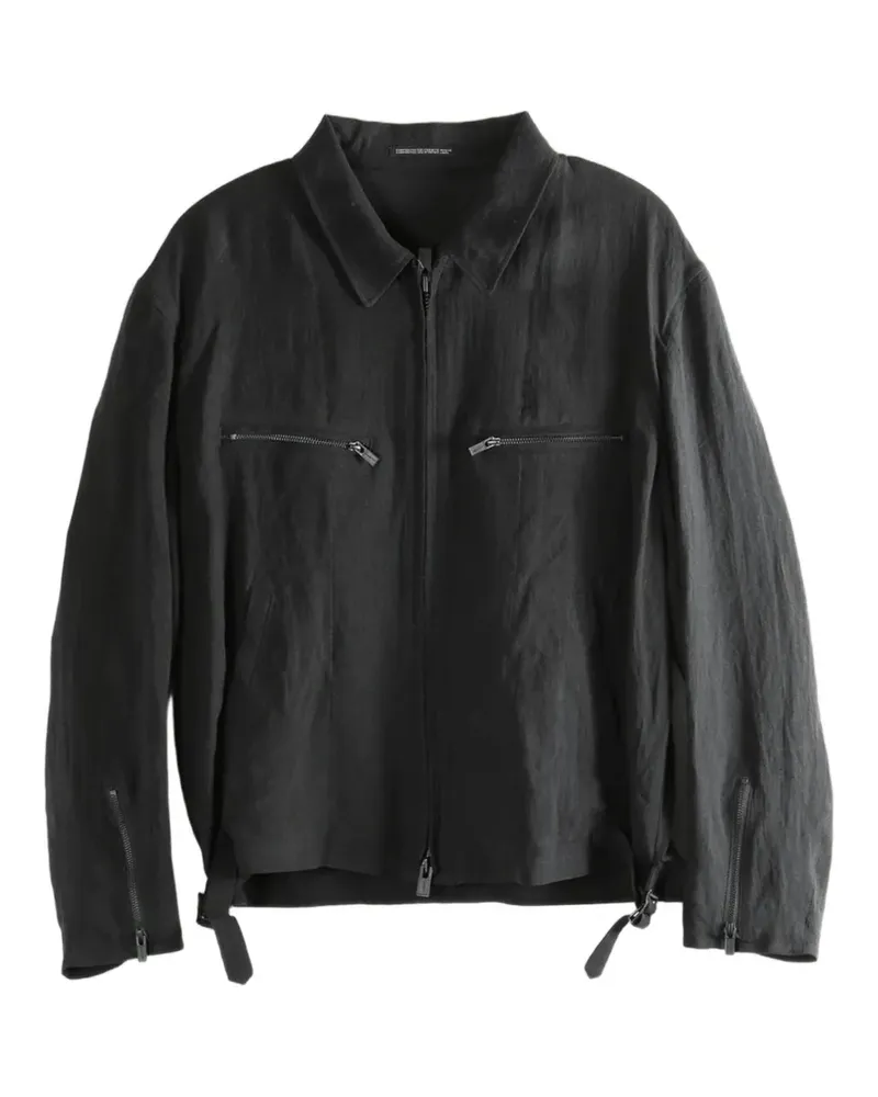 Yohji Yamamoto zip-up jacket - Schwarz Schwarz