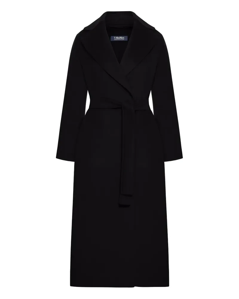 Max Mara Mantel mit Gürtel - Schwarz Schwarz