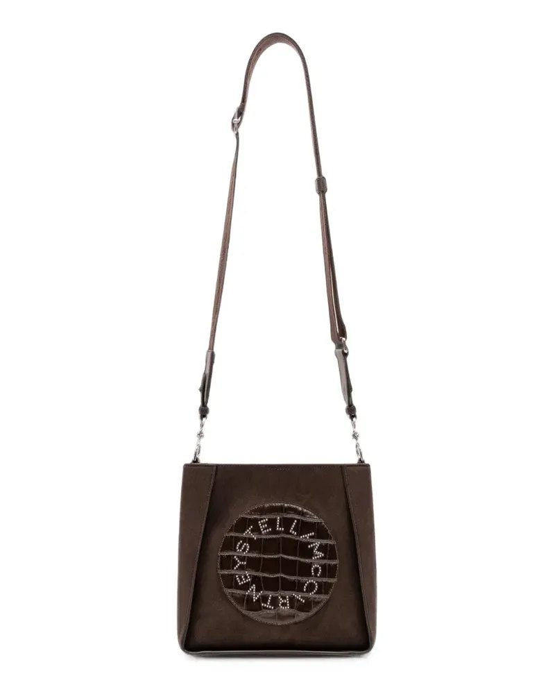 Stella McCartney Schultertasche mit Krokomuster - Braun Braun