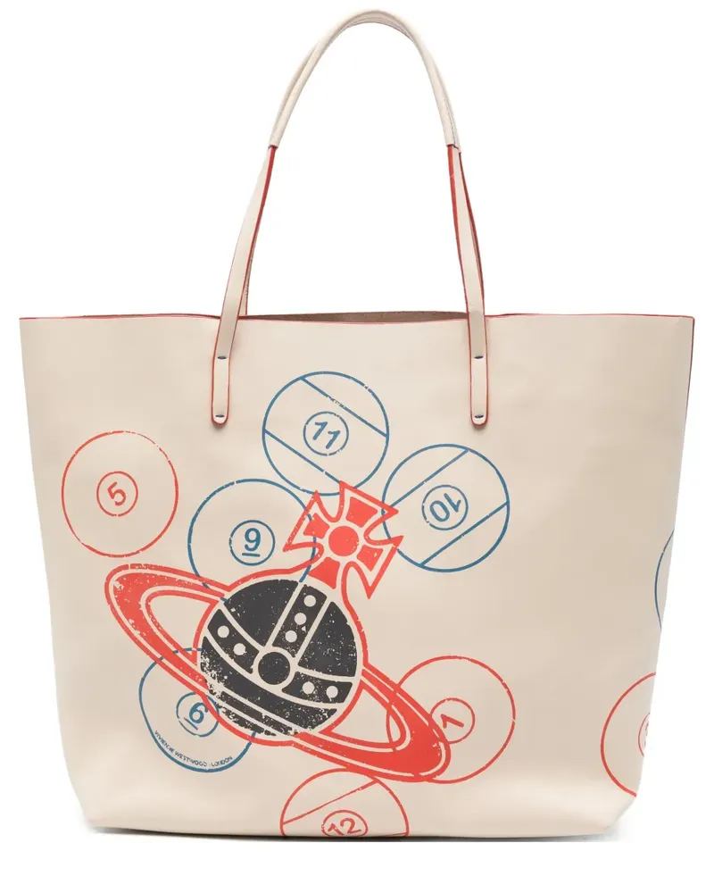 Vivienne Westwood Großer Studio Tote Bag mit Orb-Motiv - Nude Nude