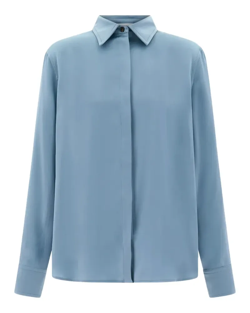 Ferragamo Hemd aus Seide - Blau Blau