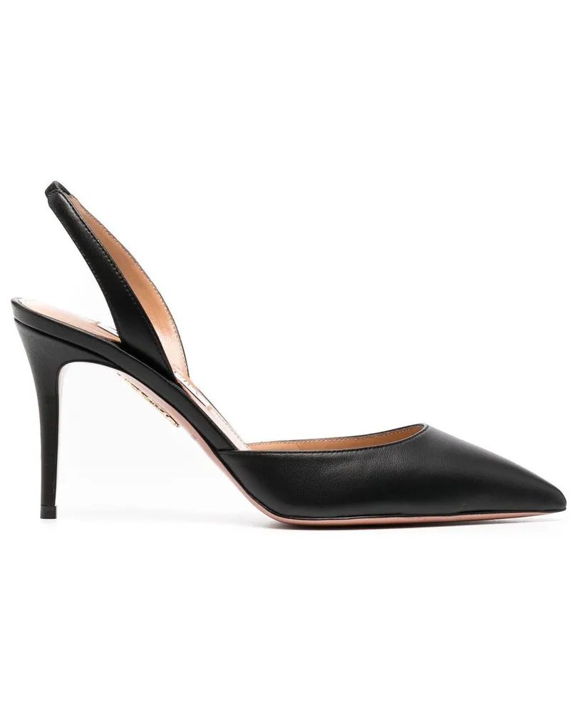 Aquazzura Slingback-Pumps mit spitzer Kappe 90mm - Schwarz Schwarz