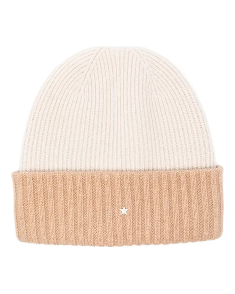 Lorena Antoniazzi ribbed-knit beanie - Nude Nude
