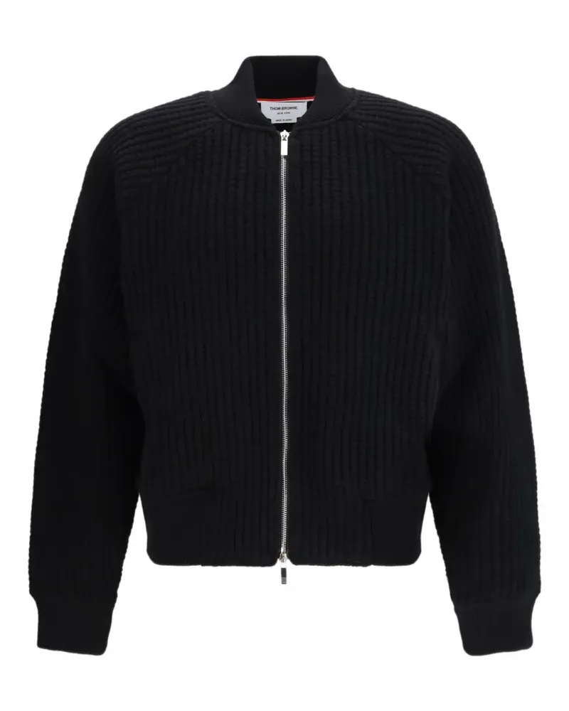 Thom Browne Bomberjacke mit Wabenmuster - Schwarz Schwarz