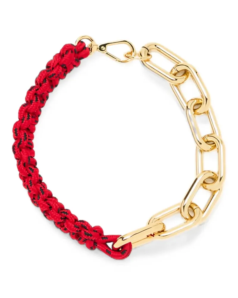 PLAN C Geflochtene Halskette mit dicker Kette - Gold Gold